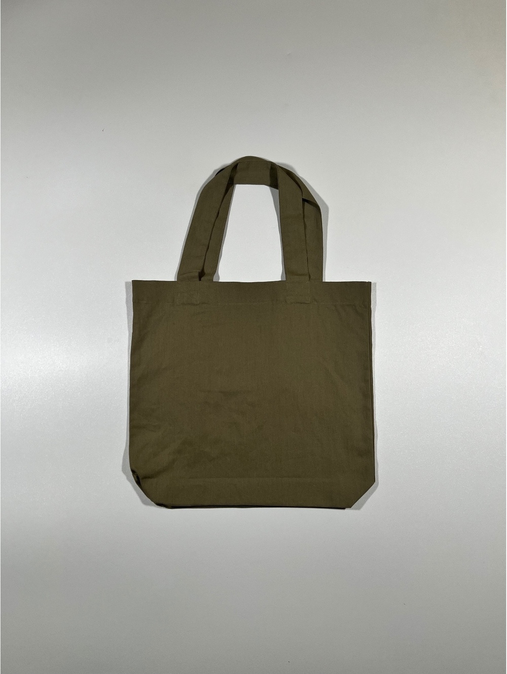 Olive Green Canvas Tote Bag Minimalist Everyday Shopper Reusable Bag